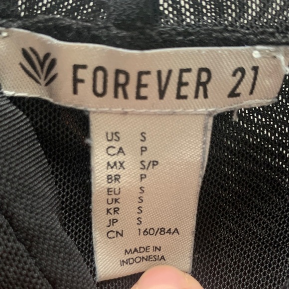 Forever 21 Black Sheer Women's Hoodie - Picture 2 of 4